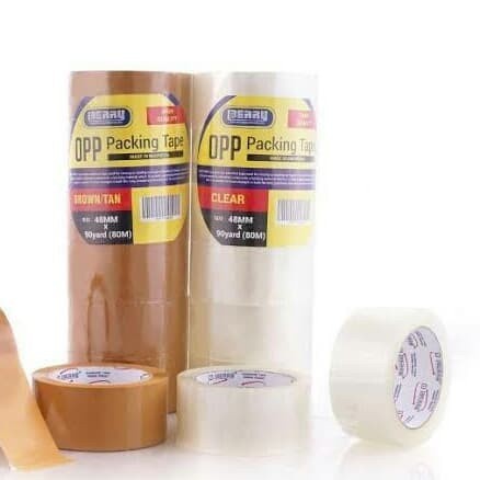 

Promo Lakban Coklat Bening Berry Tape / Plakban Isolasi Solatip 2 yard 48 mm Termurah