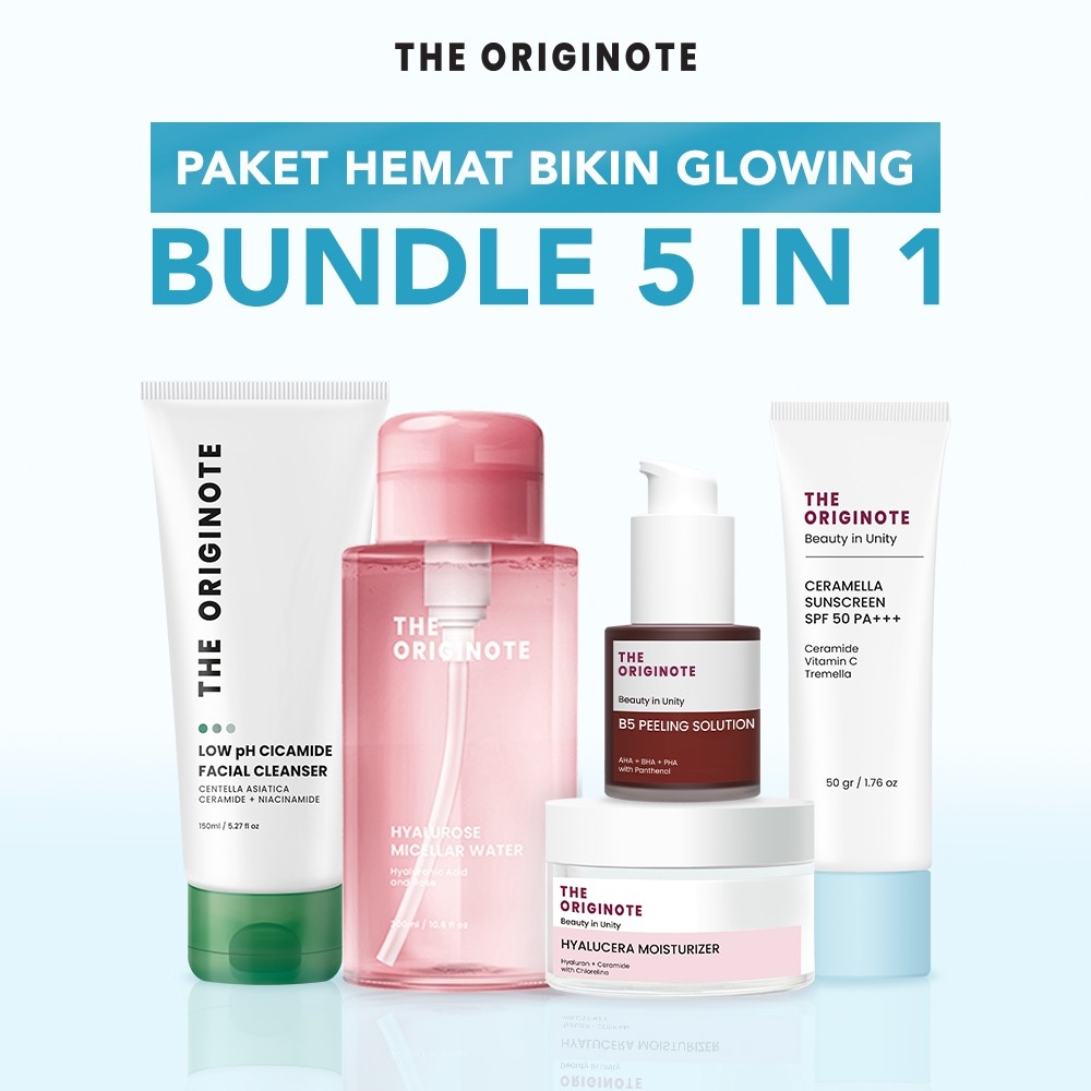 NEW SPECIAL BUNDLE 5in1 The Originote Paket Skincare  Micellar Water Big Facial Wash Moisturizer Cer