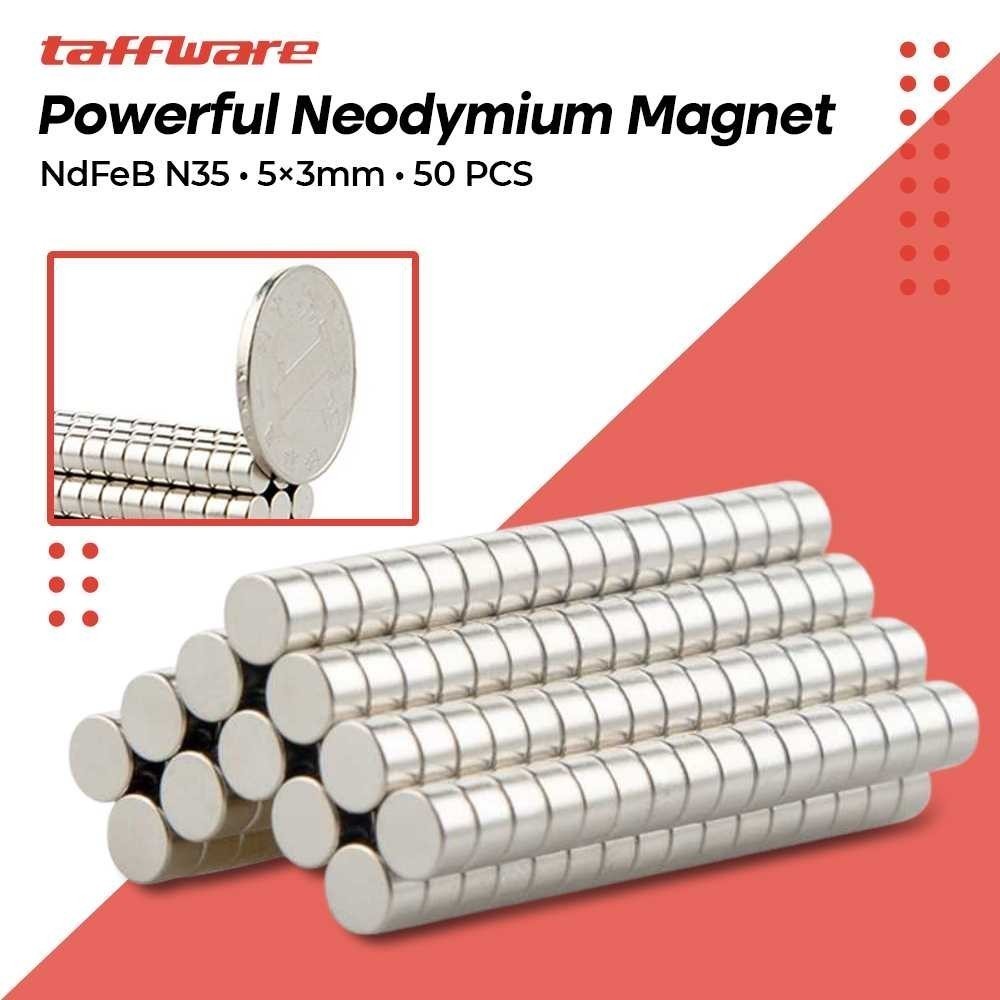 

Taffware Powerful Neodymium Magnet NdFeB N35 50 PCS - MG01- [[ ZENIX ]]