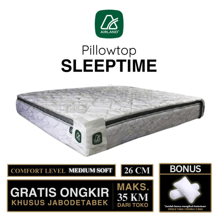 PROMO Kasur Springbed Airland Sleeptime Pillowtop 100x200