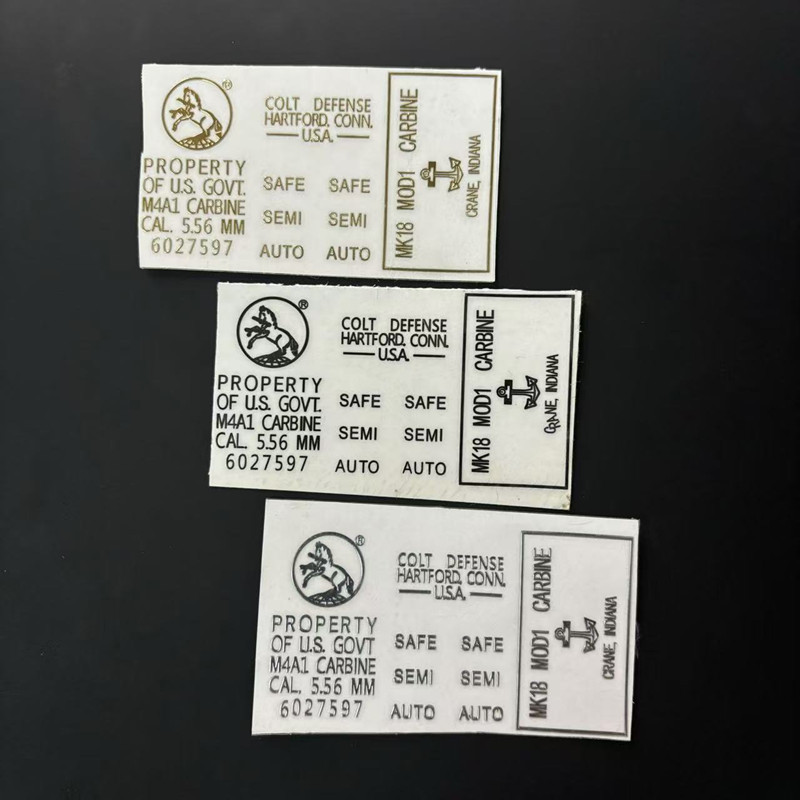 

M4 IAR Metal Sticker White Black DIY Decoration JINMING 8 New Weill KUBLAI K1 Accessory