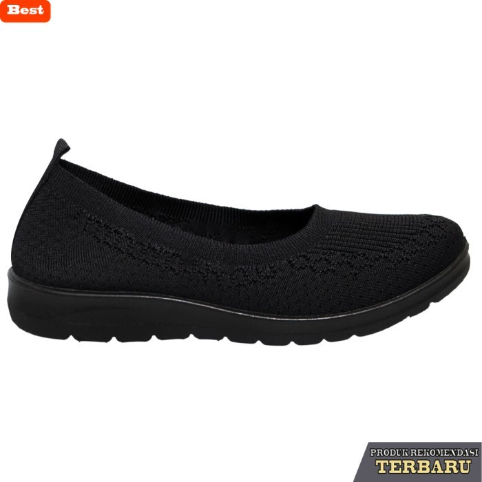 sepatu olahraga wanita Dr. Kevin Sepatu Olahraga Sport Wanita Sneakers Flyknit 589-049 - Hitam, 39