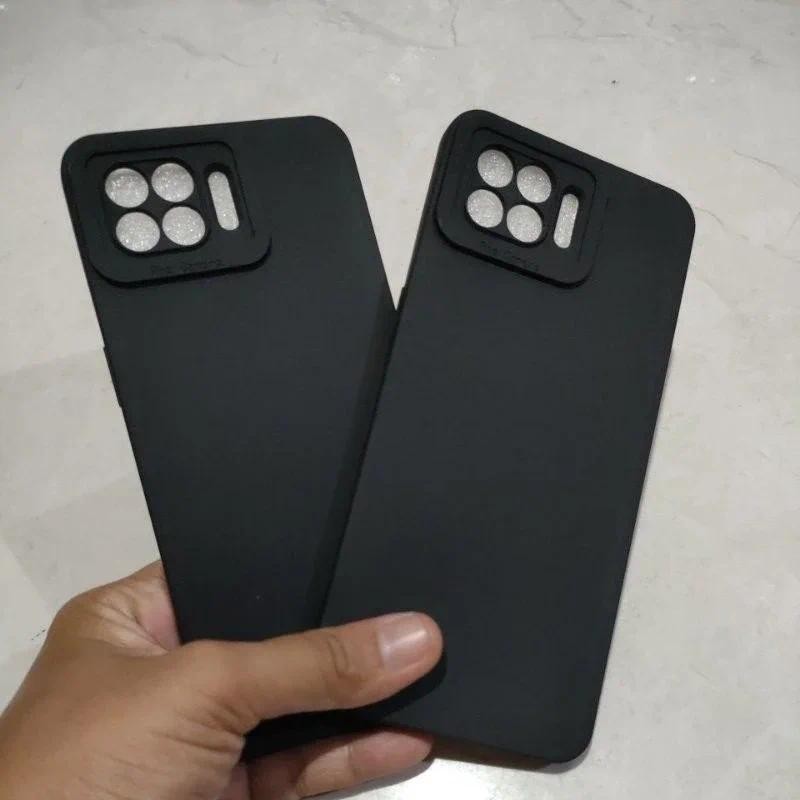 Soft Case / Slicon Full Black OPPO RENO 4F Casing Pelindung HP OPPO