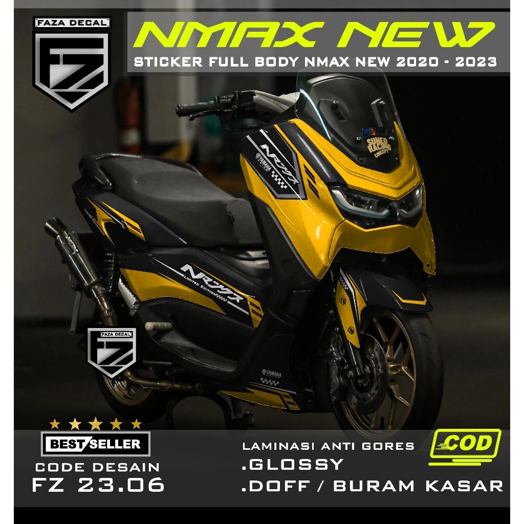 DECAL NMAX NEW FULLBODY 2023 - STICKER NMAX NEW FULL BODY 2020 2021 2022 2023 TERBARU TERLARIS DESAI