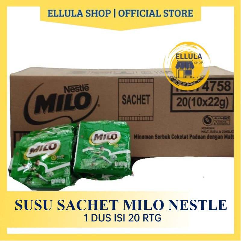 

ELLULA Shop - Milo ActivGo 22gr 1Dus isi 20renceng x 10pcs x 22gr [Dus]