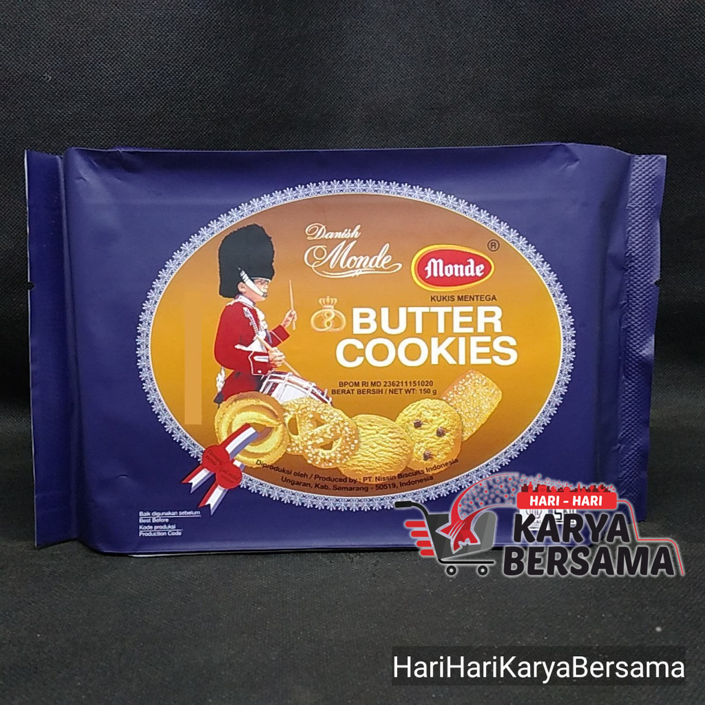 

MAKANAN RINGAN BISKUIT MONDE BUTTER COOKIES 150GR