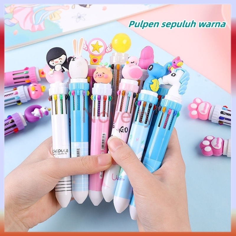

Novelty bulpen 10 warna bermotif lucu/pulpen/pulpen anak anak