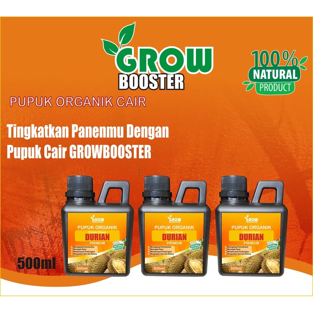 Pupuk Booster Durian Pelebat Organik Cepat Berbuah Lebat 500ml murni fermentasi organik, Perangsang,