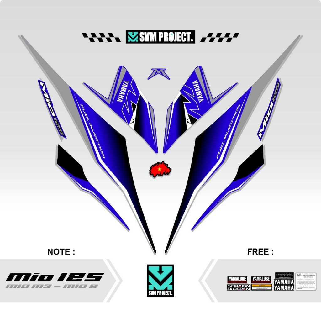 STRIPING MIO 125 MOTIF 67 / STICKER MIO M3 / SOLARIZ STIKER / STICKER / VIRAL