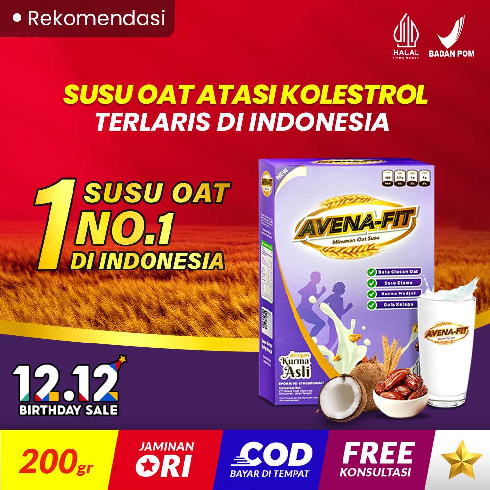 

AVENAFIT - Sereal Oat Susu Menurunkan Kolesterol Mendukung Kesehatan Jantung Tulang Sendi Alami Tanpa Efek Samping