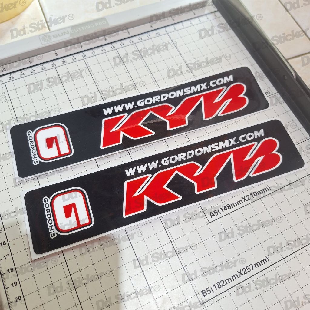 Sticker KYB GORDONS KAYABA (shock depan)