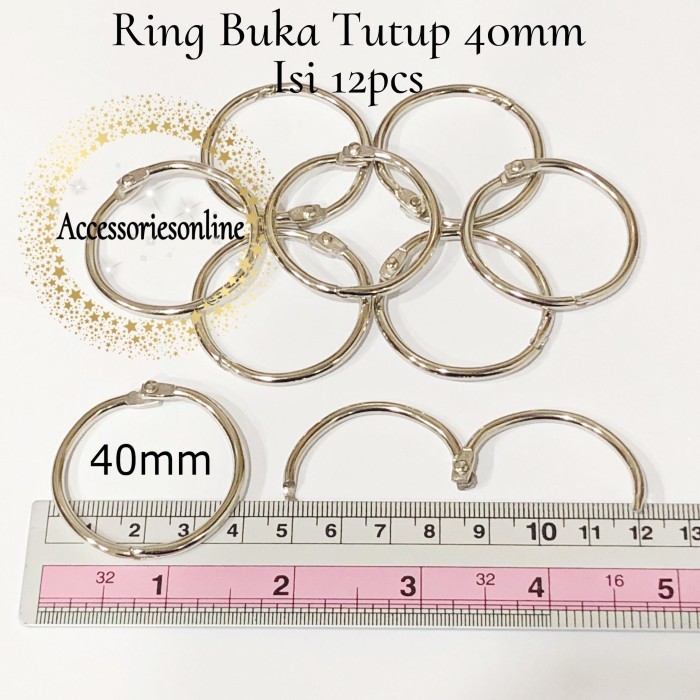 

⭐BISA COD⭐ Ring menu/ring buku/ring buka tutup/ring binder 40 mm 12 pcs