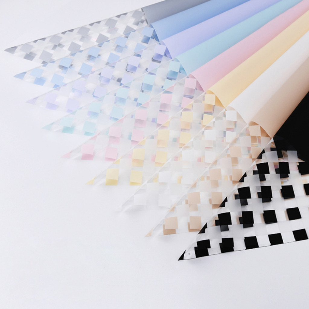 

(pack) Kertas Buket motif Cellophane Rubik's Cube/Flower Wrapping kertas buket 20 lembar