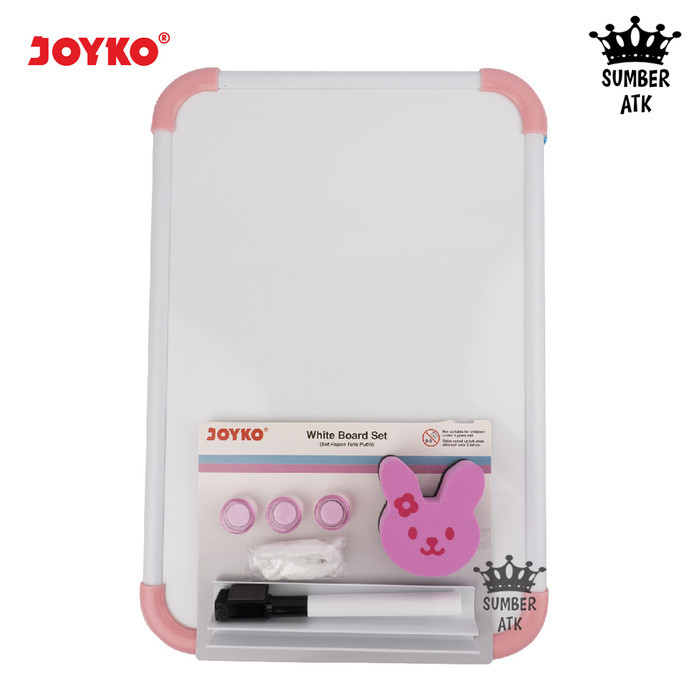 

Papan Tulis Putih Set Whiteboard Set Joyko WBS-160CO - Merah Muda