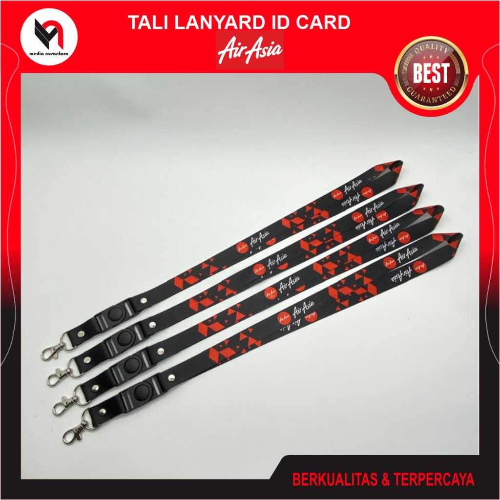 

Air Asia Tali ID Card Lanyard Printing Full Colour Ready Stock