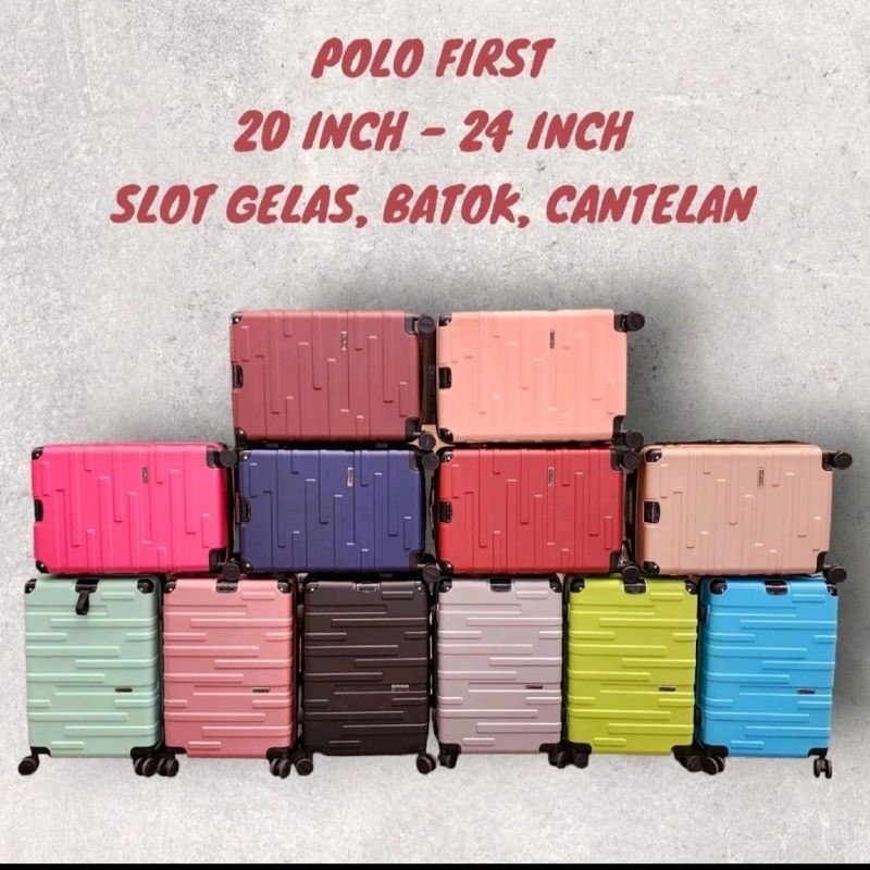 Koper 20 Inch, 24 Inch 4 Roda 360 Rotasi Ringan Tahan air - Original - Polo First