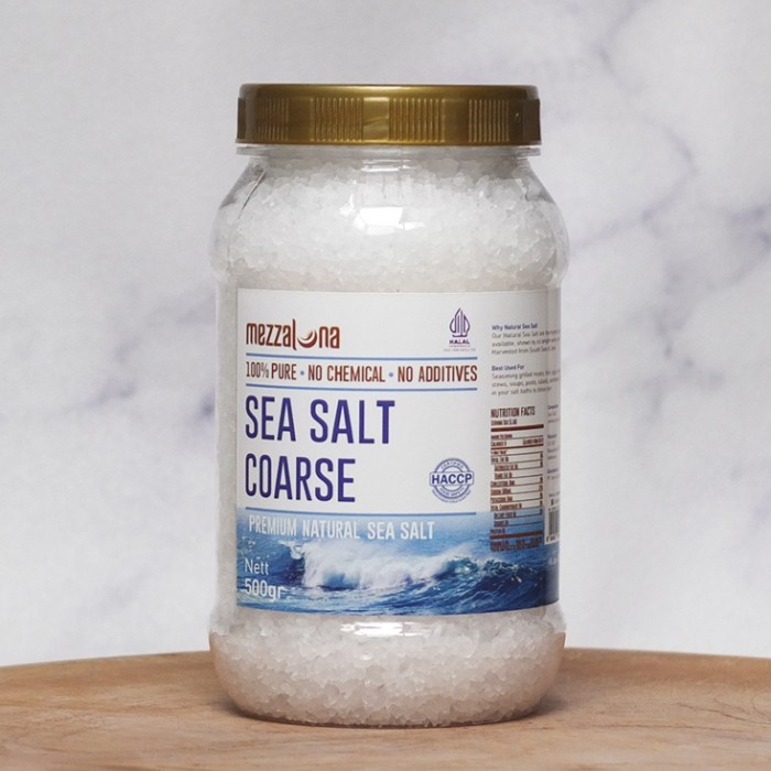 

Mezzaluna Sea Salt Fine 500gr Garam Laut Natural Halus - Coarse / Kasar