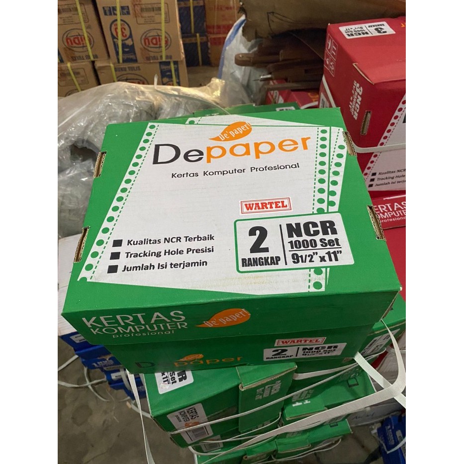 

Continuous Form Depaper 9.5 x 11 2 Ply Wartel (dibagi 4)/ Kertas NCR