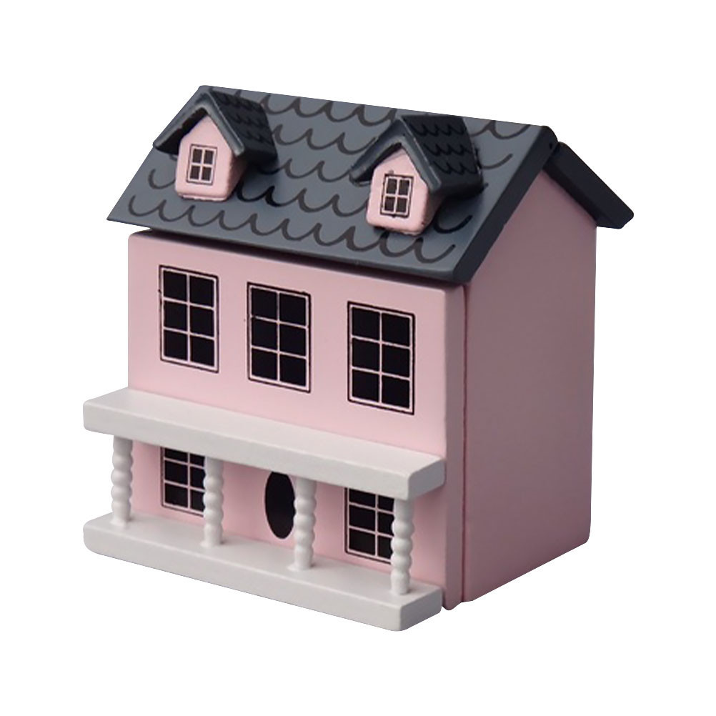 

Simple Villa Small House Home Decorations Wooden Model Painted Mini Child Miniature