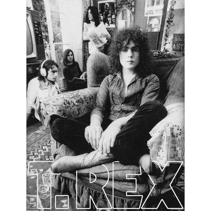 

T. Rex Band Rock & Roll Singer-Songwriter Marc Bolan Play The Guitar Scrawl Art Gig Posters Canvas Wall Art Painting