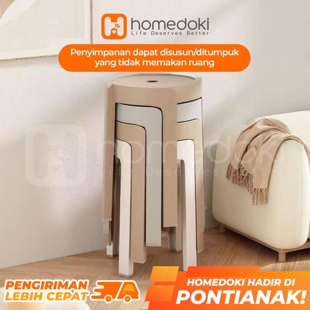 Kursi Makan / Kursi Plastik / Kursi Bulat Minimalis / Kursi Makan Minimalis