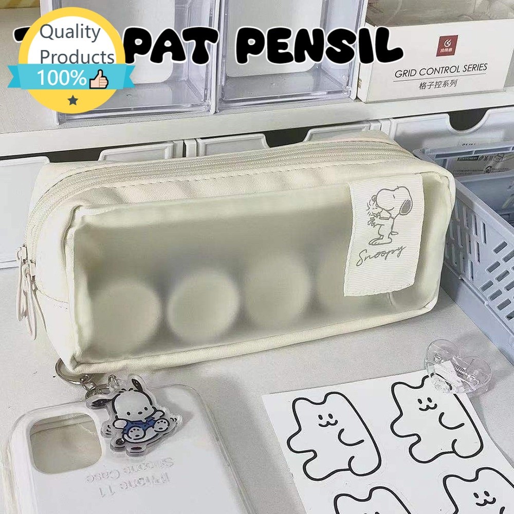 

READY STOCK Muji Snoopy Cute Large Capacity Pencil Case/pensil pouch/make up tas/Kotak Pensil