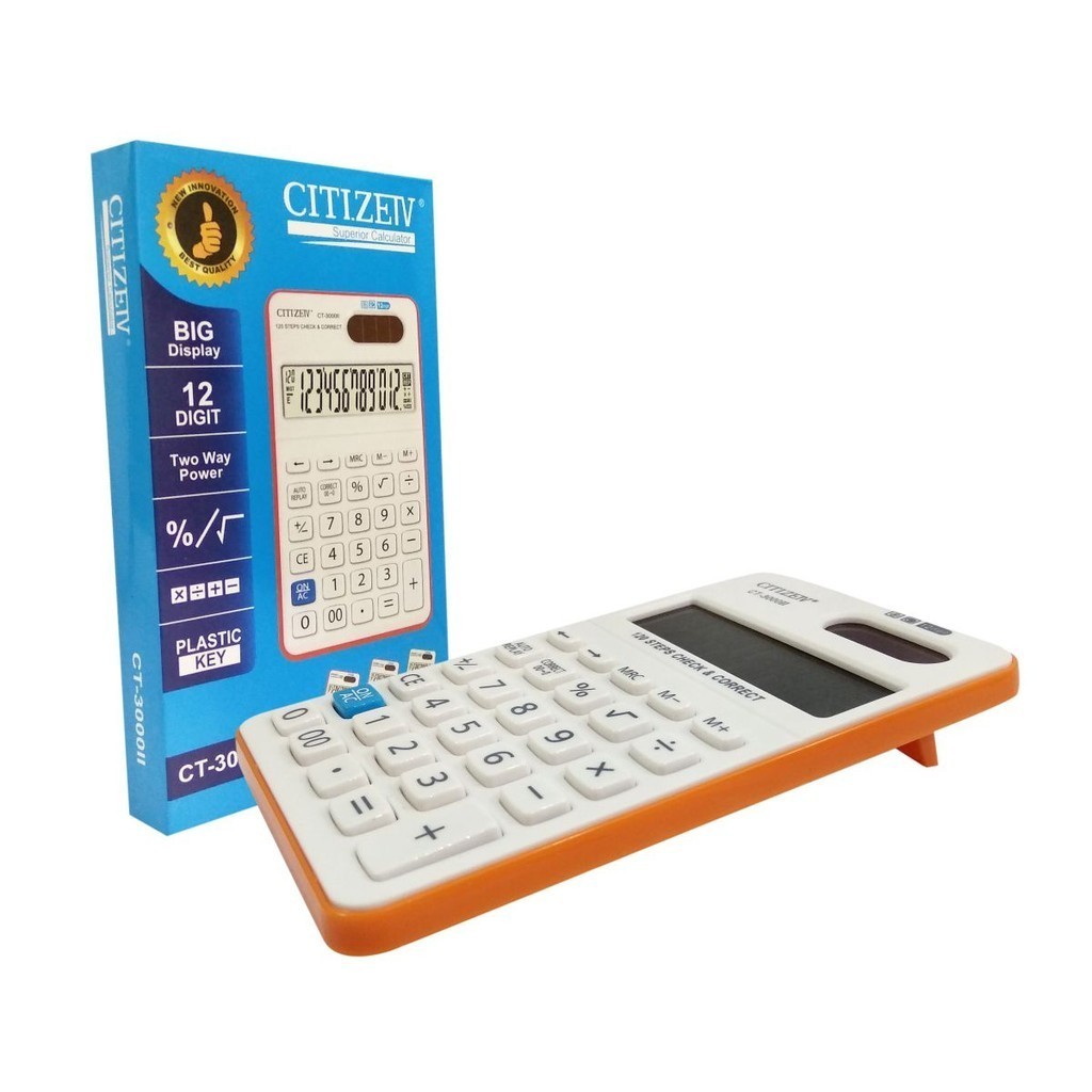 

Calculator Kalkulator CITIZEIV CT-3000II CT-3000 II 12 Digits Calculator Pocket