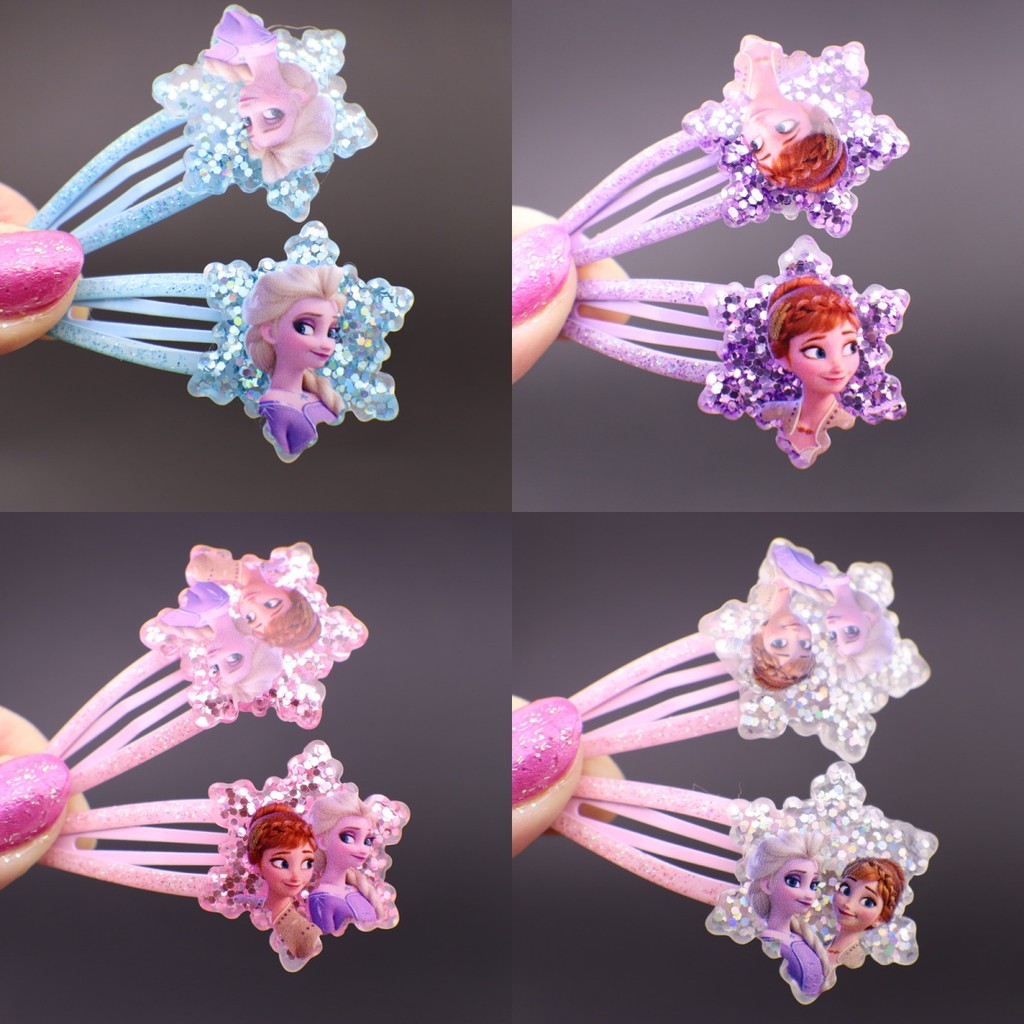 

Disney Princess Elsa Hair Clip Anime Frozen Hairpin Children Girls Hair Accessories Cartoon Anna Diamond Hair Clip Kid Toy Gifts