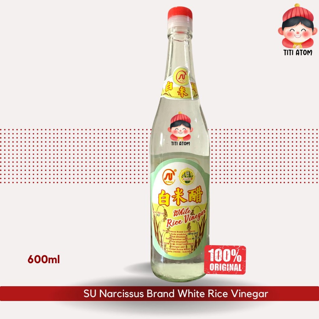 

SU Narcissus Brand White Rice Vinegar Cuka Beras Putih 600ml