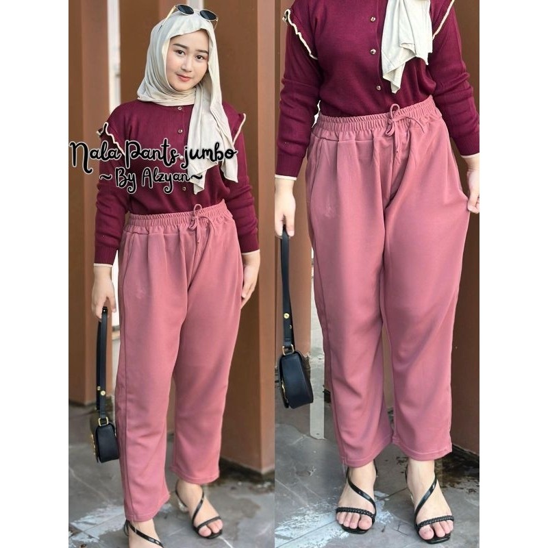 Nala Pants Jumbo | Celana knit Jumbo Premium | Knit Japan Celana Jumbo | Celana Wanita Murah