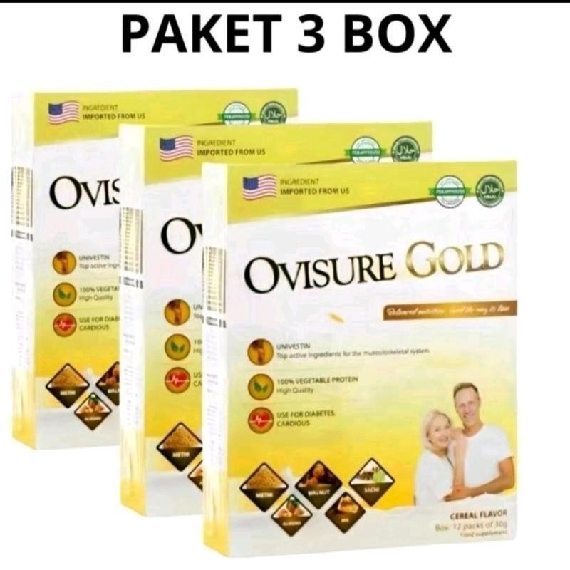 

Ovisure gold Original paket hemat 3box susu multifungsi sendi bahan susu herbal original Etawa