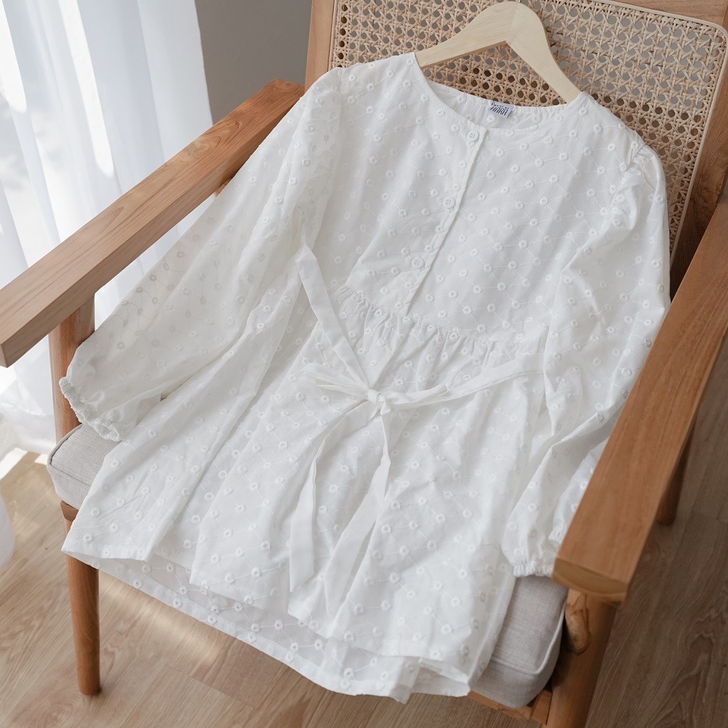 CHANMI TUNIK - HARASKIRT ATASAN KEMEJA TUNIK BRUKAT BORDIR