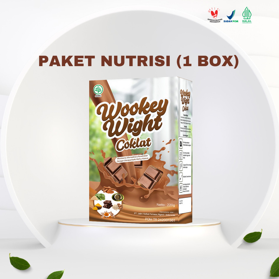 

Wookey Weight Coklat - Susu Penambah Berat Badan 220gr Paket Nutrisi 1 Box By Trend