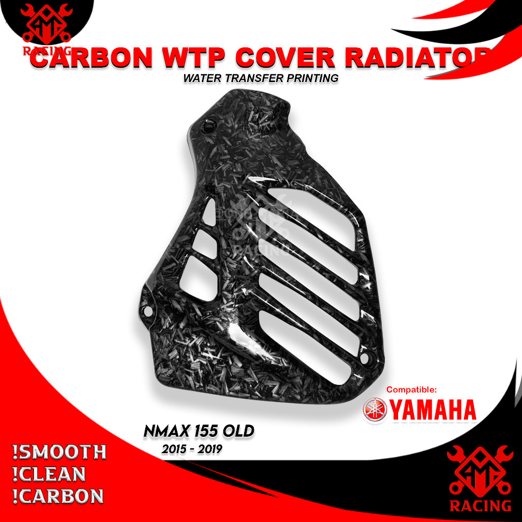 AMH_RACING - COVER TUTUP RADIATOR NMAX 155 OLD CARBON FORGED / NMAX LAMA COVER RADIATOR CARBON FORGE