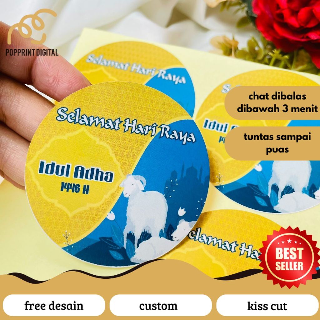 

PopPrints 9-15 Sticker Eid Adha Ramadhan Sticker Selamat Lebaran Idul Adha Hampers Free Desain Murah