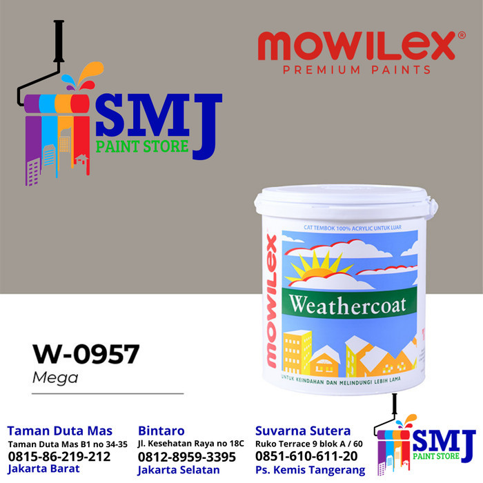 Cat Tembok Eksterior MOWILEX WEATHERCOAT W 0957 MEGA 2,5L