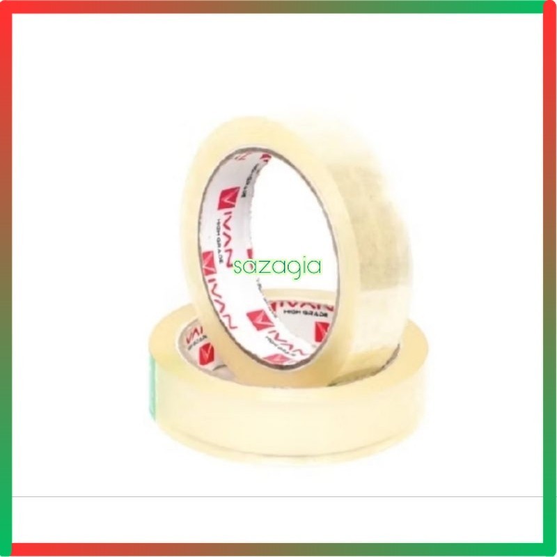 

(SG) Lakban Isolasi Bening 1 Inch 72 Yard 65 Meter Good Quality Kuat Merekat