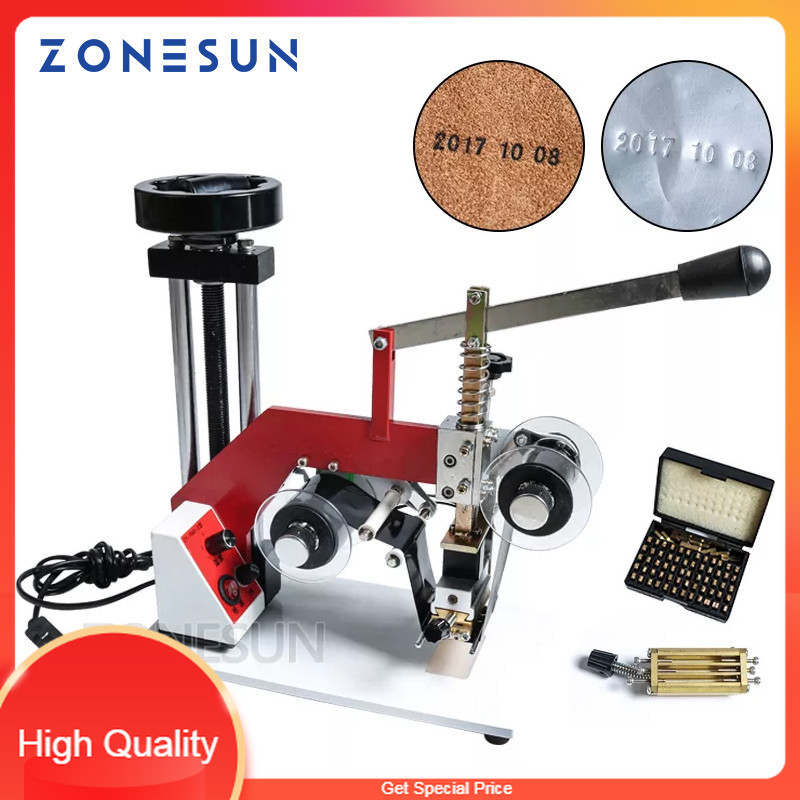 

THE BEST ZONESUN ZY-RM5-E(2) Color Ribbon Hot Printing Machine Date Code Ribbon Hot Foil Stamping Machine,Batch Number Foil Embossor