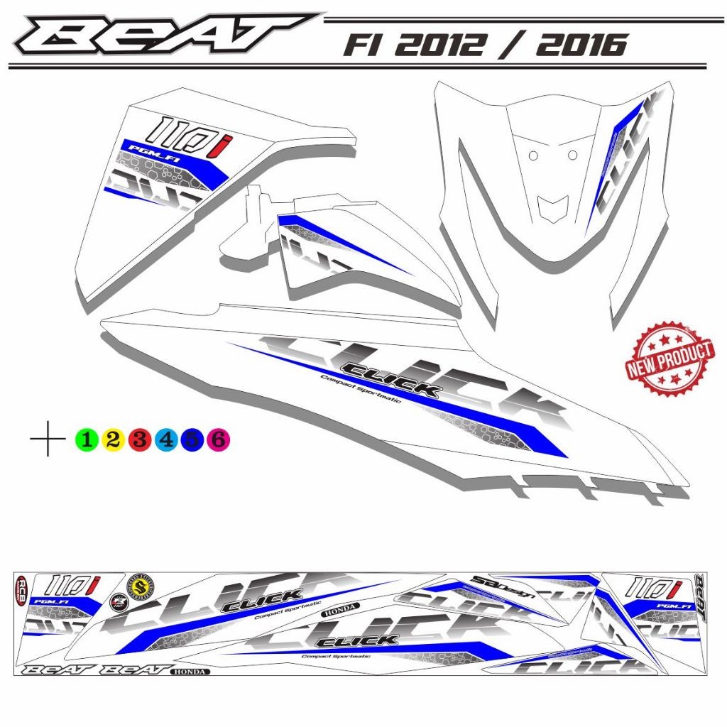 VARIASI STIKER MOTOR BEAT FI 2014 / STRIPING BEAT FI VARIASI STRIPING VARIASI