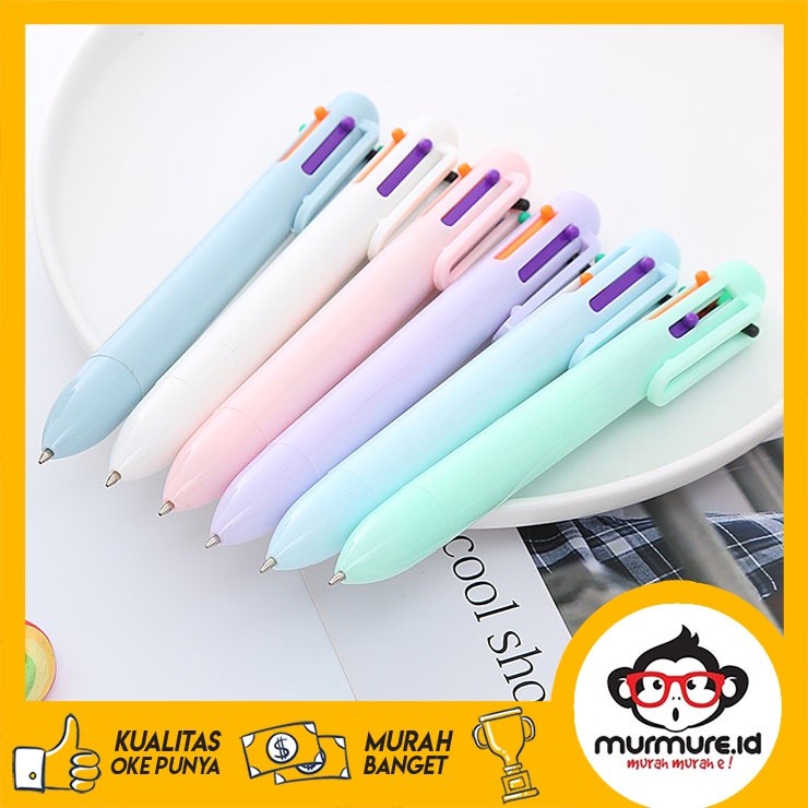 

(HOT SALE) MURMURE.ID | PULPEN MEKANIK 6 WARNA BARU PENA BOLPEN 6IN1 WARNA MULTI COLORS PEN PN025