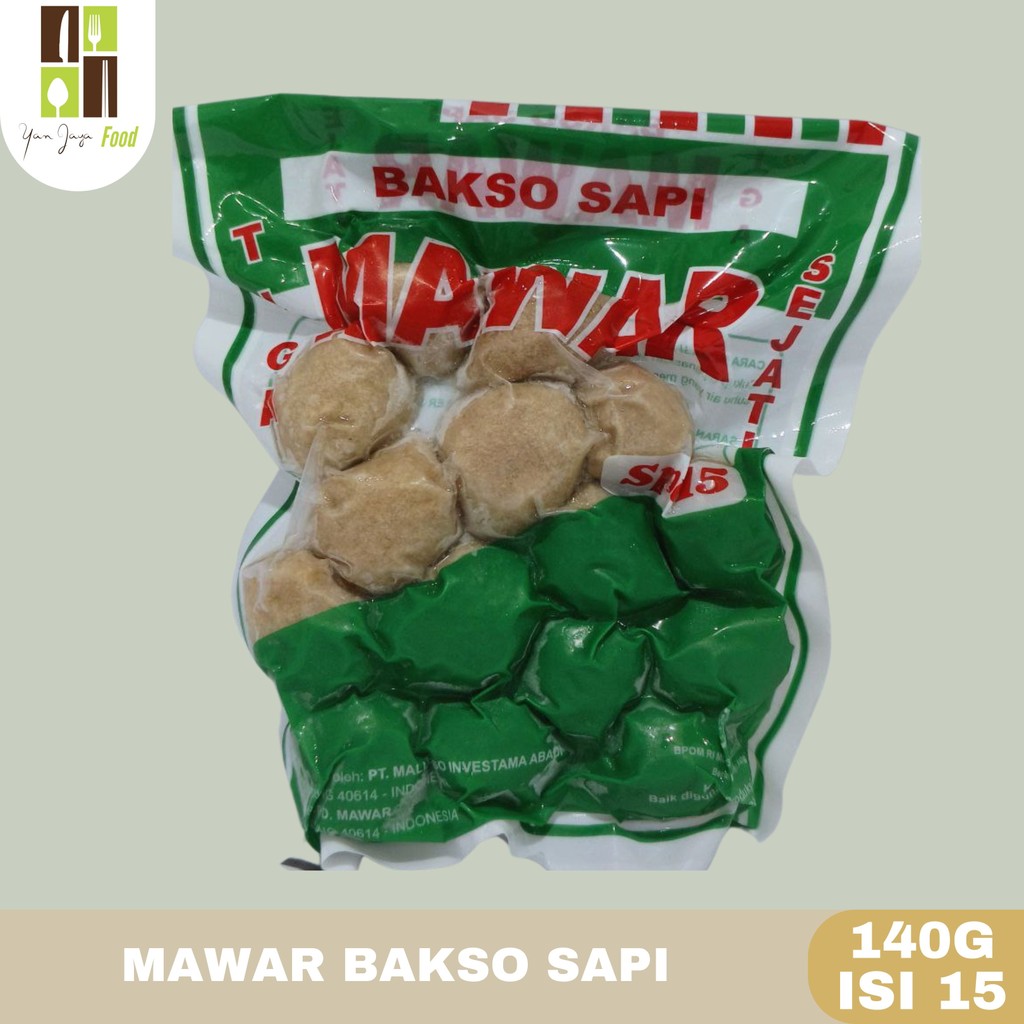 

Mawar Bakso Sapi / Baso Daging Sapi / Meatball / Baso Kecil Kemasan 140g Isi 15 Butir