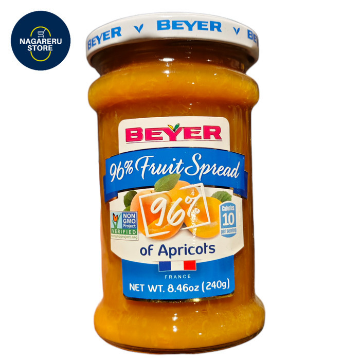 

Beyer 96% fruit spread of apricots (selai apricot) 240gr