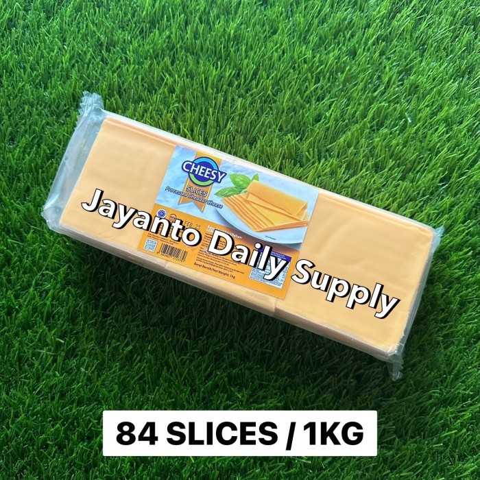 

RED ORANGE CHEDDAR CHEESE 84 SLICES BURGER CHEESY 1KG - 100% HALAL
