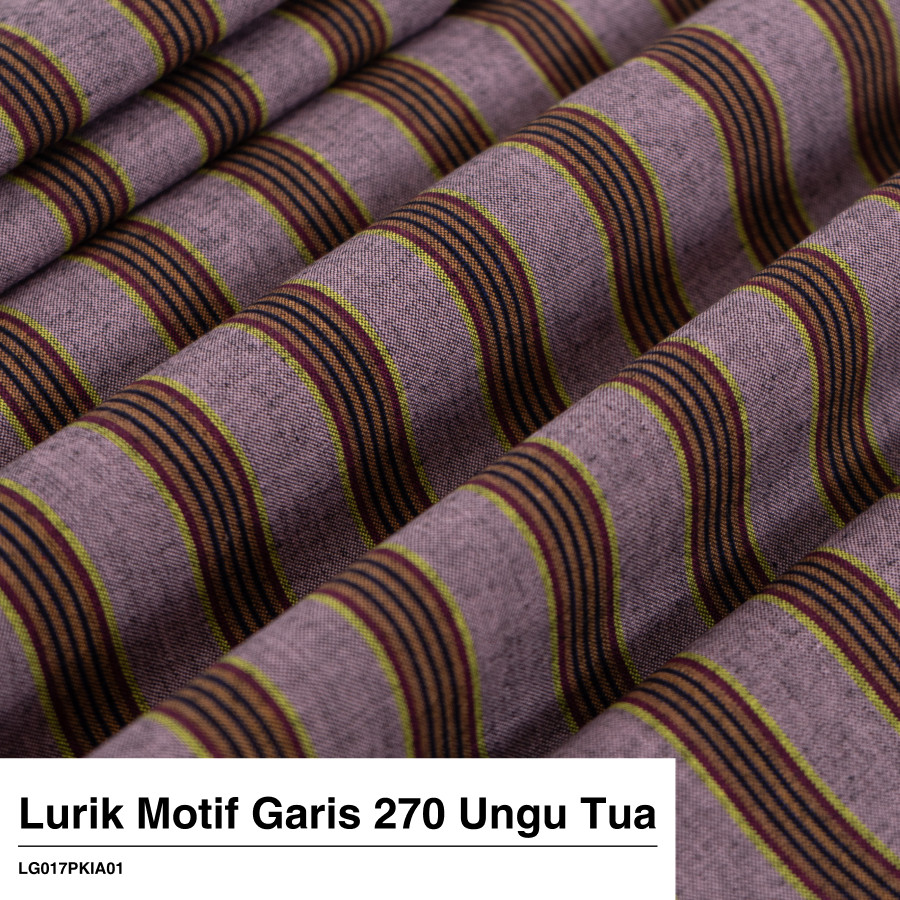 Kain Lurik Prasojo Garis 270 Ungu Tua