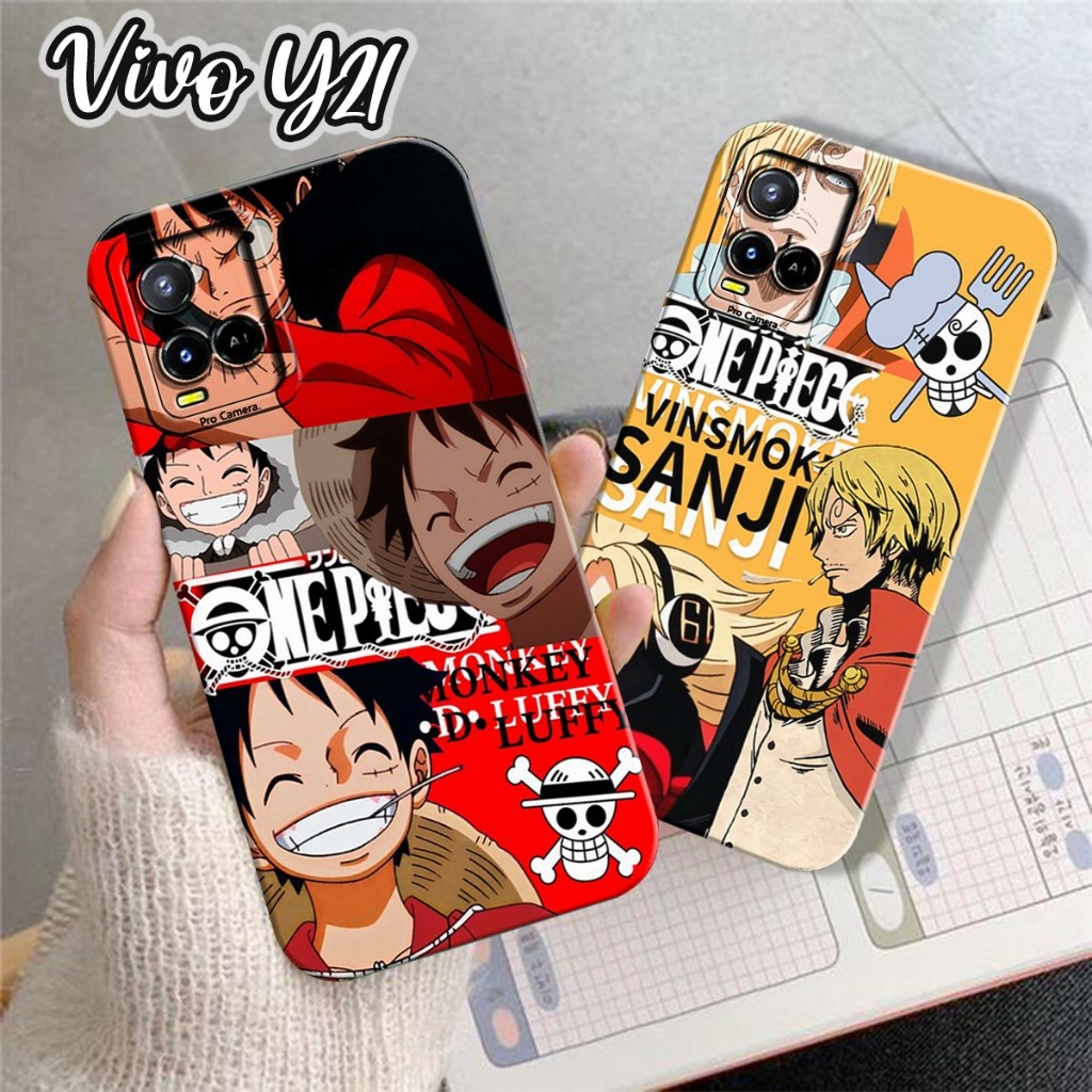 #MS Softcase Prokamera VIVO Y21/Y21A/Y21S/Y33S/Y33T Motif One Piece Kartun Jepang anime Kekinian Aes