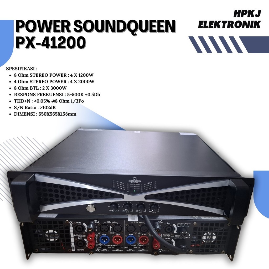 Power Soundqueen PX41200 Power 4ch PX 41200 Sound Queen