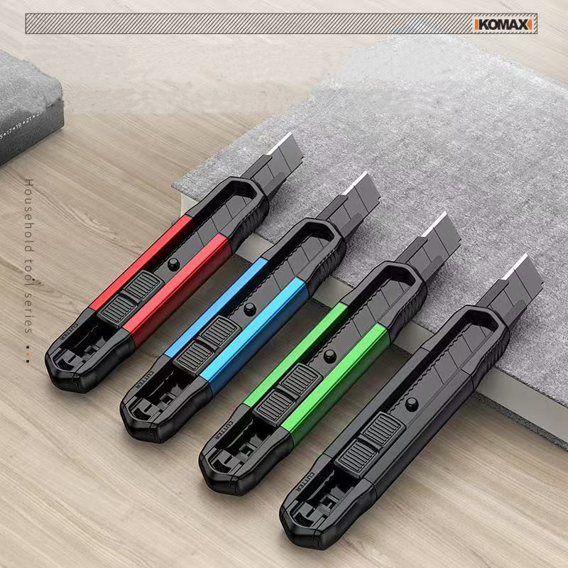 

Metal Utility Knife Durable Industrial Replaceable High Carbon Steel Blade Stainless Steel Paper Cutter Office Art Student Suppl