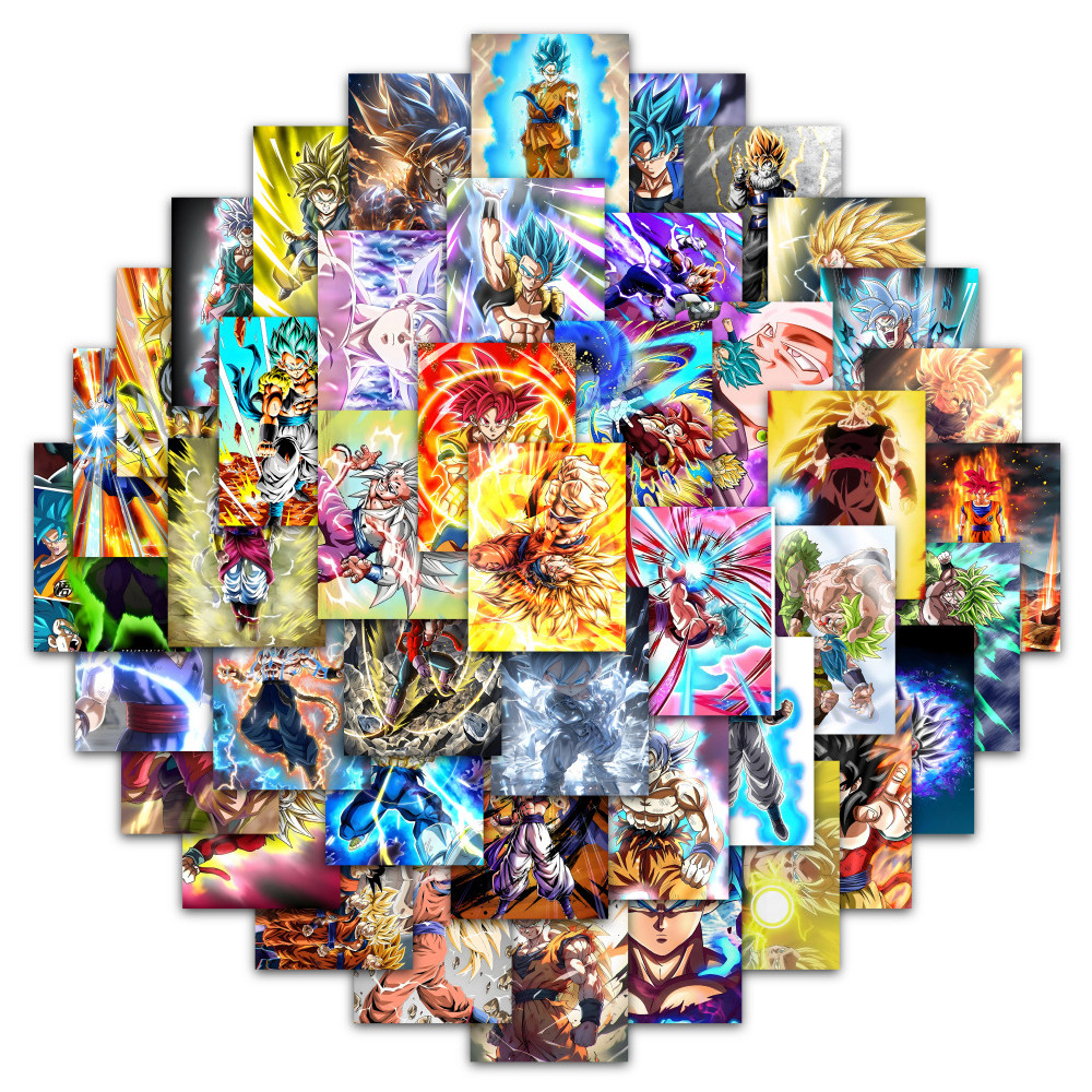 

60pcs Anime Dragon Ball Stickers Super Saiyan Decals Kids Classics Toy Skateboard Motorcycle Laptop Car Phone Waterproof Sticker