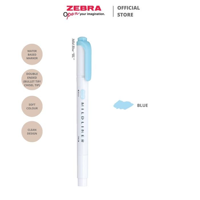 

NEW PROMO-[Terlaris] ZEBRA Mildliner Double Side Highlighter Stabilo Dua Sisi Water Based Marker Spidol Warna - BLUE