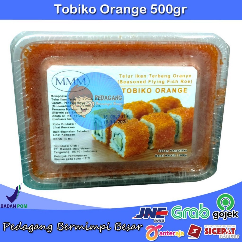 

Tobiko Orange 500gr | Telur Ikan Terbang
